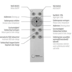 LED Deckenleuchte, dimmbar, Fernbedienung, Schlafzimmer,