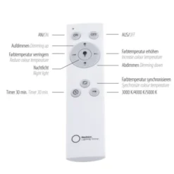 LED Deckenleuchte dimmbar weiß CCT Fernbedienung warmweiß Deckenlampe