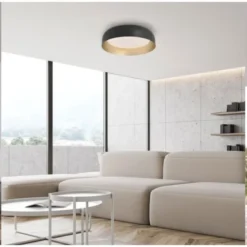 LED Deckenleuchte D=40 schwarz dimmbar per Fernbedienung CCT