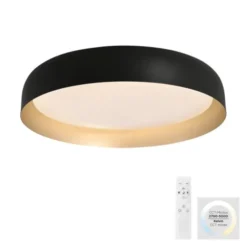 LED Deckenleuchte D=57 schwarz gold dimmbar per Fernbedienung CCT