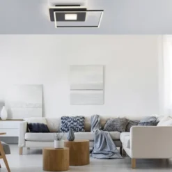 LED Deckenleuchte eckig Switchmo schwarz 3 Stufen Dimmung modern