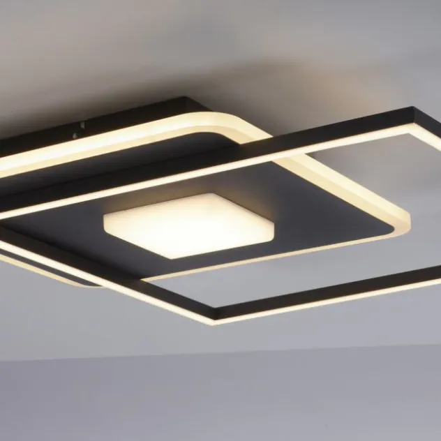 LED Deckenleuchte eckig Switchmo schwarz 3 Stufen Dimmung modern