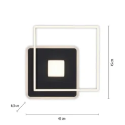 LED Deckenleuchte eckig Switchmo schwarz 3 Stufen Dimmung modern