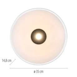 LED Deckenleuchte, ELIPSA, schwarz, Tronicdimmer, Opalglas