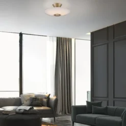LED Deckenleuchte, ELIPSA, toffee, Tronicdimmer, Opalglas