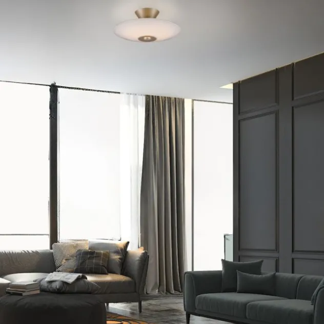 LED Deckenleuchte, ELIPSA, toffee, Tronicdimmer, Opalglas