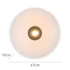 LED Deckenleuchte, ELIPSA, toffee, Tronicdimmer, Opalglas