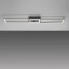 LED Deckenleuchte flach längliche Rahmen schwarz warmweiß 3 Stufen Dimmung
