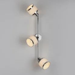 LED Deckenleuchte 3 flammig chrom glänzend drehbar Wohnlampe