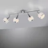LED Deckenleuchte 4 flammig chrom glänzend drehbar Innenlampe
