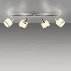 LED Deckenleuchte 4 flammig chrom glänzend drehbar Innenlampe