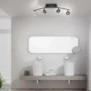 LED Deckenleuchte 4 flammige anthrazitfarbig drehbar IP44 warmweiß