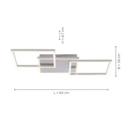 LED Deckenleuchte 3-flammig, quadratisch schwenkbar, warmweiß