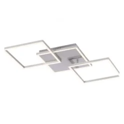 LED Deckenleuchte 3-flammig, quadratisch schwenkbar, warmweiß