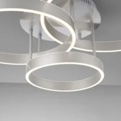 LED Deckenleuchte 3 flammig silber Up- Downlight dimmbar Fernbedienung