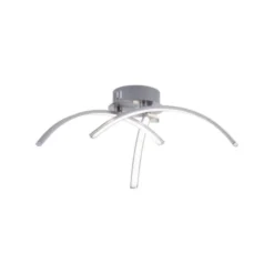 LED Deckenleuchte, 3-flammig, stahl, gebogene Form, filigran