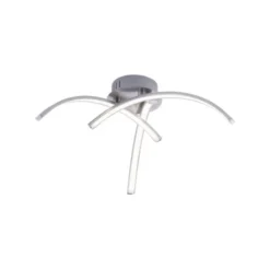 LED Deckenleuchte, 3-flammig, stahl, gebogene Form, filigran