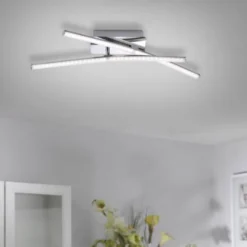 LED Deckenleuchte, Flur, Wohnzimmer, chrom, filigran, modern