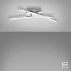 LED Deckenleuchte, Flur, Wohnzimmer, chrom, filigran, modern