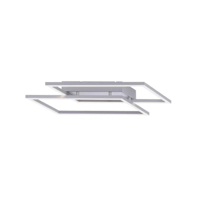 LED Deckenleuchte, futuristsiches Design, stahlfarben, flach,