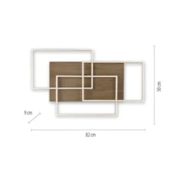 LED-Deckenleuchte, holz, CCT, Fernbedienung, Innenleuchte