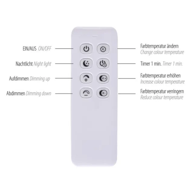LED-Deckenleuchte, holz, dimmbar, Fernbedienung, Innenleuchte