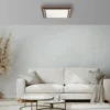 LED-Deckenleuchte, Holzoptik, dimmbar, Fernbedienung, CCT