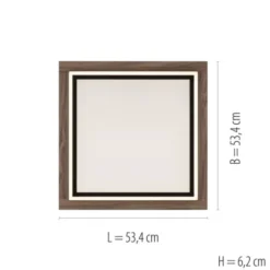 LED-Deckenleuchte, Holzoptik, dimmbar, Fernbedienung, CCT