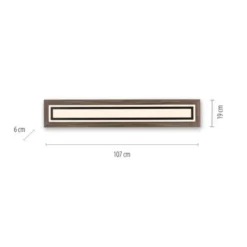 LED-Deckenleuchte, Holzoptik, dimmbar, Fernbedienung, CCT
