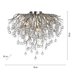 LED Deckenleuchte ICICLE silberfarbig ICICLE Lichtspiel