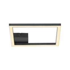 LED Deckenleuchte IVEN, schwarz, 1 quadrat, flach, warmweiß, modern