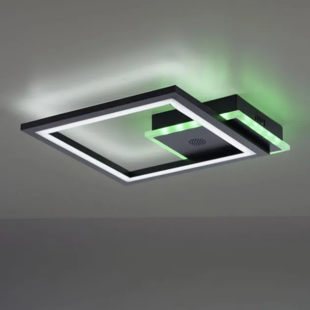 LED Deckenleuchte Lautsprecher Bluetooth schwarz Rainbow RGB