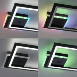 LED Deckenleuchte Lautsprecher Bluetooth schwarz Rainbow RGB