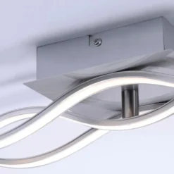 LED-Deckenleuchte, 3 Leuchtarme, Wellenform, warmweiß, energiesparend