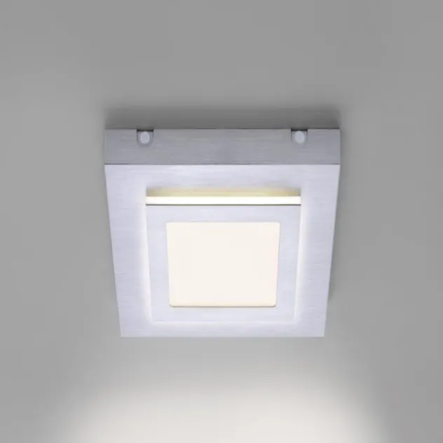 LED-Deckenleuchte, Master, aluminiumfarben, 30x30cm, modern, quadratisch