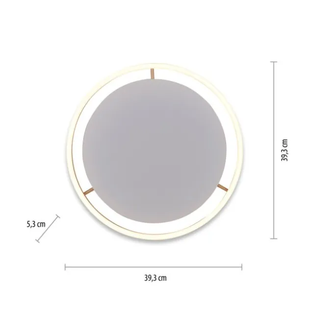 LED Deckenleuchte messing matt rund Ø40cm dimmbar Switchmo warmweiß