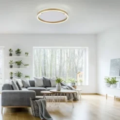LED Deckenleuchte messing matt rund Ø40cm dimmbar Switchmo warmweiß