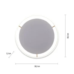 LED Deckenleuchte messing matt rund Ø60cm dimmbar Switchmo warmweiß