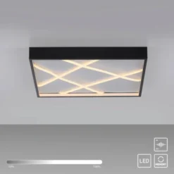 LED Deckenleuchte MIKADO, schwarz, eckig, dimmbar, Simply Dim, Memoryfunktion