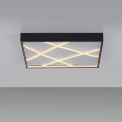 LED Deckenleuchte MIKADO, schwarz, eckig, dimmbar, Simply Dim, Memoryfunktion