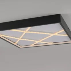 LED Deckenleuchte MIKADO, schwarz, eckig, dimmbar, Simply Dim, Memoryfunktion