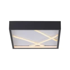 LED Deckenleuchte MIKADO, schwarz, eckig, dimmbar, Simply Dim, Memoryfunktion