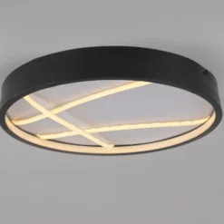 LED Deckenleuchte MIKADO, schwarz, rund, dimmbar, Memoryfunktion