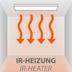 LED Deckenleuchte mit Infarot Heizung reckteckig weiß Fernbedienung