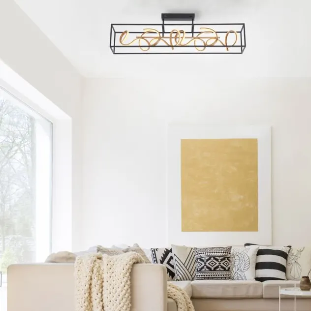 LED Deckenleuchte, modern, geschwungenes Design, dimmbar, energiesparend