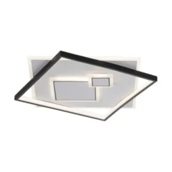 LED Deckenleuchte quadratisch schwarz weiß schaltbar warmweiß Licht
