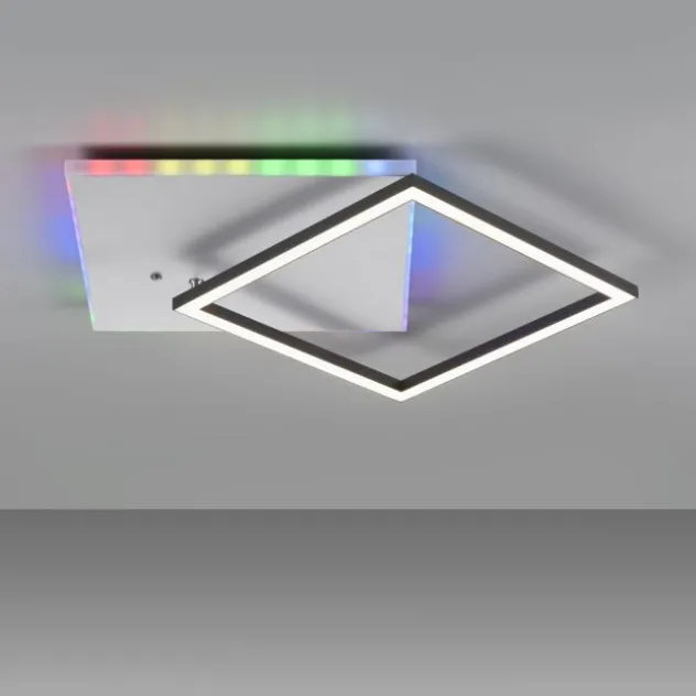 LED Deckenleuchte quadratisch aluminium CCT dimmbar Rainbow RGB