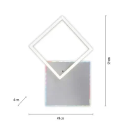 LED Deckenleuchte quadratisch aluminium CCT dimmbar Rainbow RGB