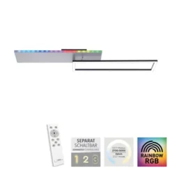 LED Deckenleuchte rechteckig aluminium CCT dimmbar Rainbow RGB