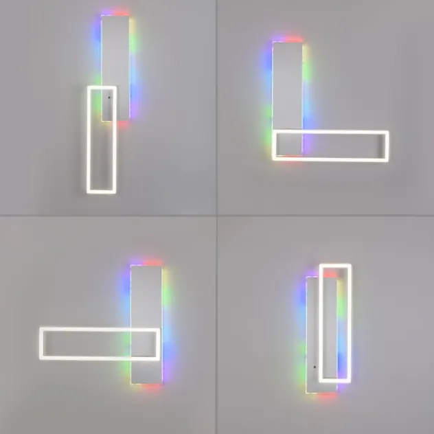 LED Deckenleuchte rechteckig aluminium CCT dimmbar Rainbow RGB